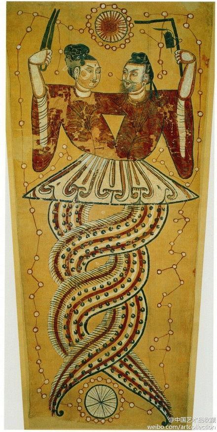 伏羲图片,华夏文明的创世图腾与智慧象征